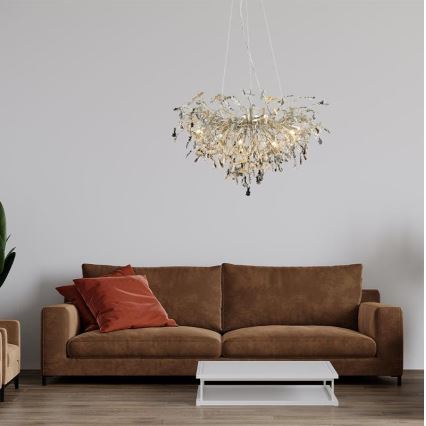 Kristály csillár zsinóron 13xG9/40W/230V fényezett króm