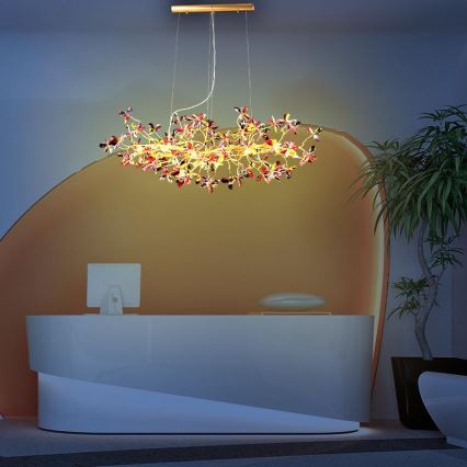 Kristály csillár zsinóron 13xG9/40W/230V színes