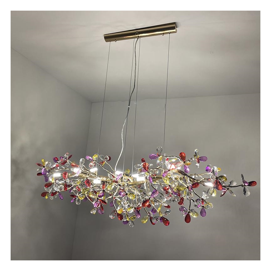 Kristály csillár zsinóron 13xG9/40W/230V színes