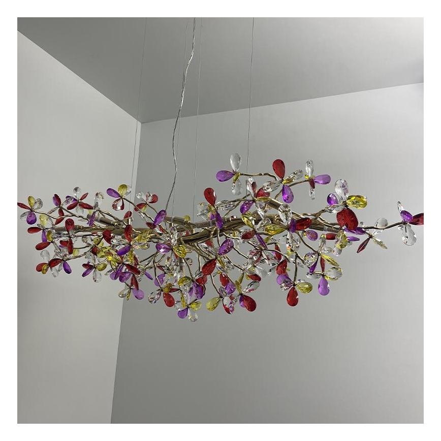 Kristály csillár zsinóron 13xG9/40W/230V színes