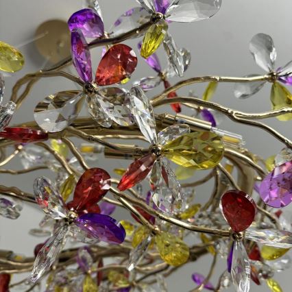 Kristály csillár zsinóron 16xG9/40W/230V színes