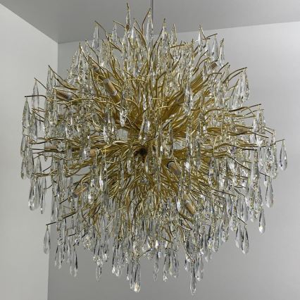 Kristály csillár zsinóron 24xG9/40W/230V arany