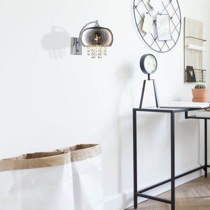 Kristály fali lámpa STARLIGHT 1xE14/40W/230V