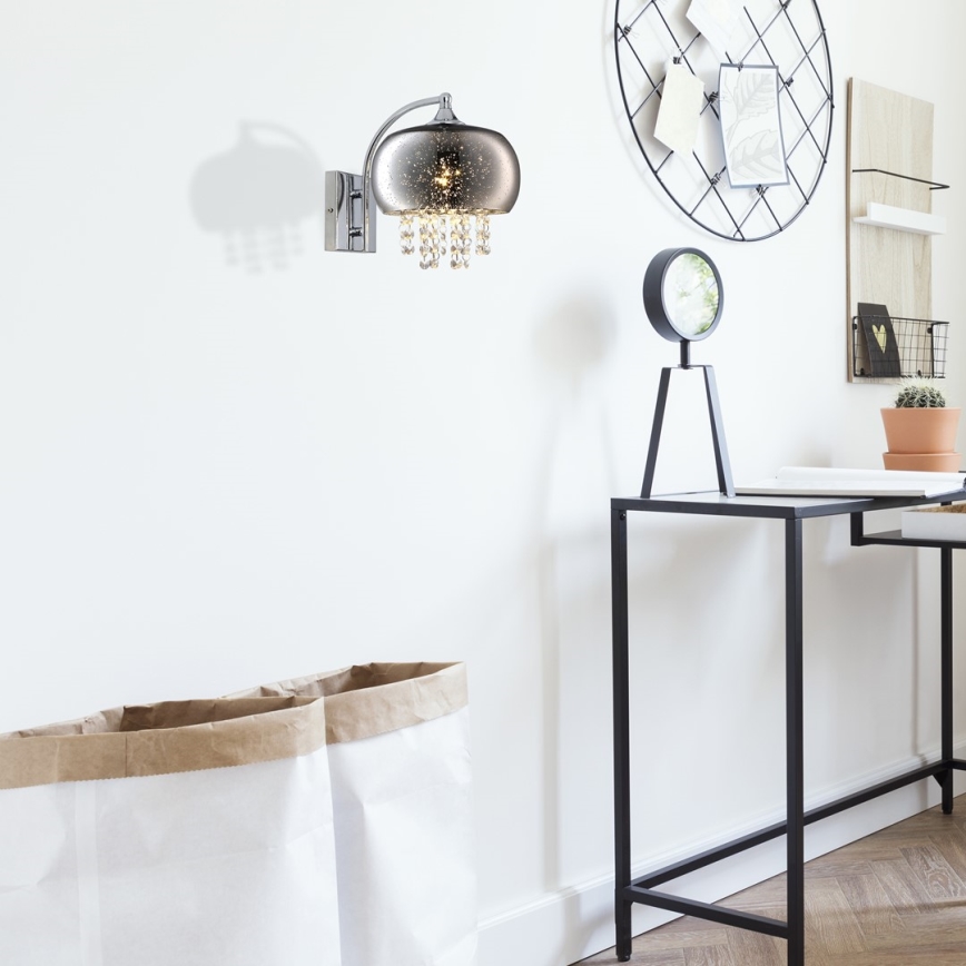 Kristály fali lámpa STARLIGHT 1xE14/40W/230V