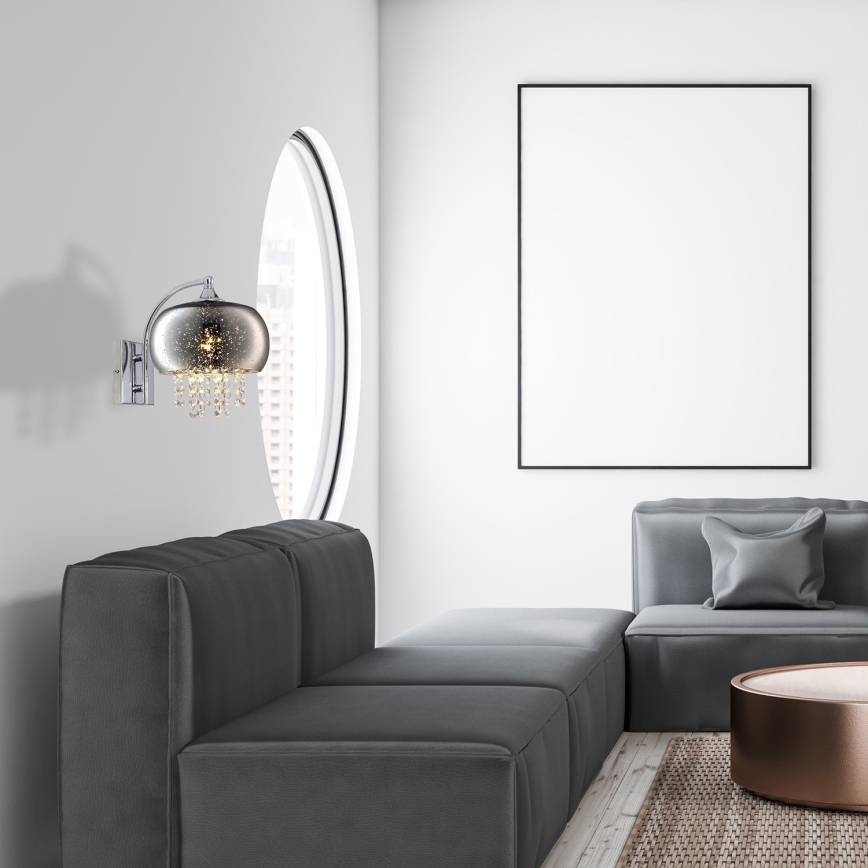 Kristály fali lámpa STARLIGHT 1xE14/40W/230V