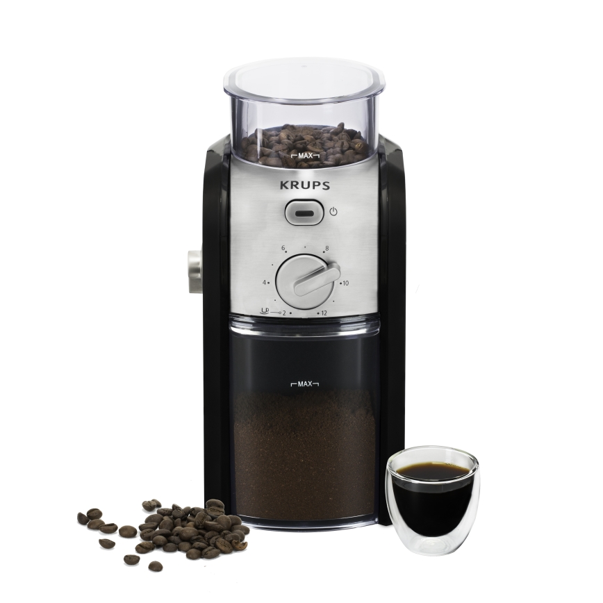 Krups - Elektromos kávébab daráló 110W/230V rozsdamentes/fekete