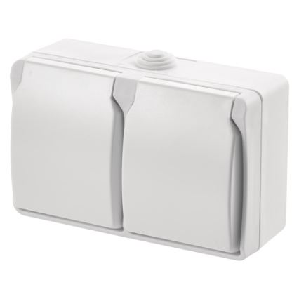 Kültéri aljzat 2xFRENCH 250V/16A IP44