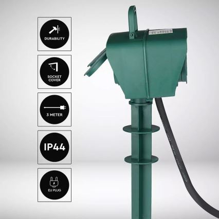 Kültéri csatlakozós oszlop SCHUKO 4Z 230V IP44