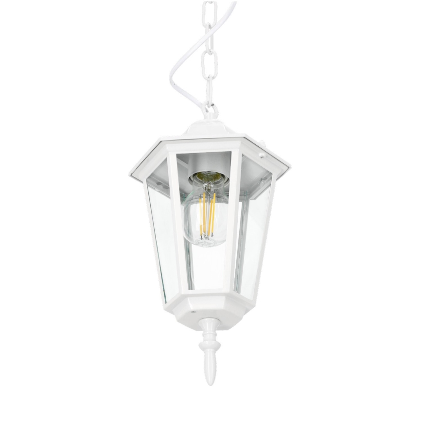 Kültéri csillár láncon 1xE27/60W/230V IP44 fehér