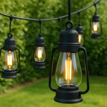 Kültéri dekorációs fényfüzér GIRLANDA 10xLED 10m IP44 meleg fehér