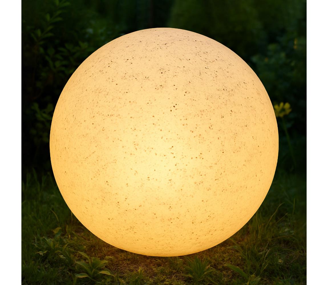 Kültéri dekorációs lámpatest LUMISTONE 1xE27/15W/230V IP65, átmérő 38 cm LO