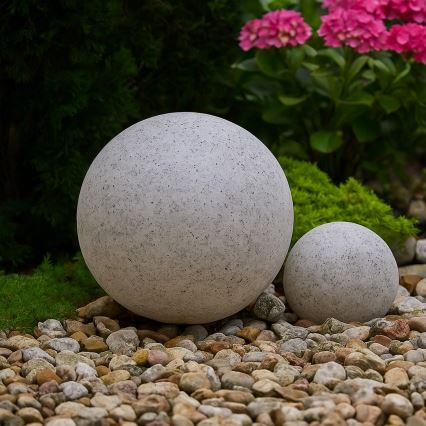 Kültéri dekorációs lámpatest LUMISTONE 1xE27/15W/230V IP65, átmérő 38 cm