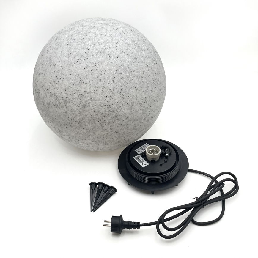 Kültéri dekorációs lámpatest LUMISTONE 1xE27/15W/230V IP65, átmérő 38 cm