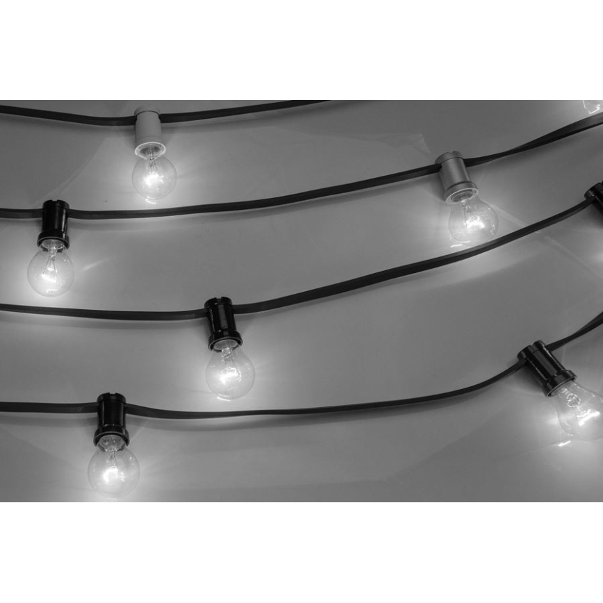 Kültéri dekorációs lánc GIRLANDA 12 m 10xE27/15W/230V IP44