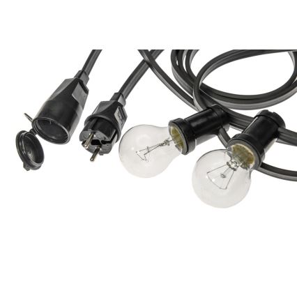 Kültéri dekorációs lánc GIRLANDA 6,5 m 5xE27/15W/230V IP44