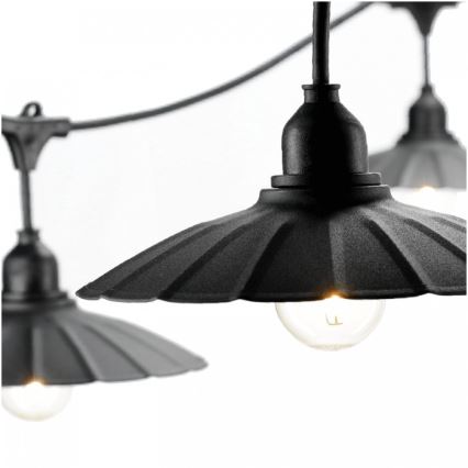 Kültéri dekoratív fényfüzér CRETE 20xE27/230V 25m IP44