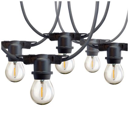 Kültéri dekoratív fénylánc MIMOSA 10xE27/1,3W/230V IP44 10m