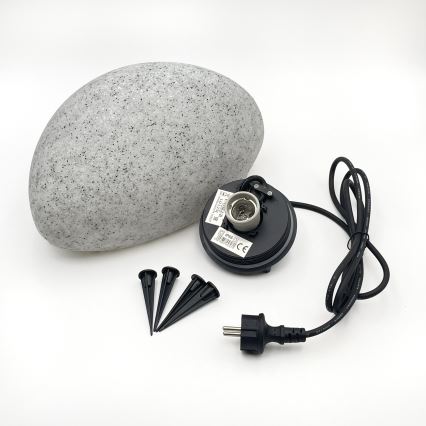 Kültéri dekoratív lámpatest LUMISTONE 1xE27/15W/230V IP65 átm. 31,8 cm