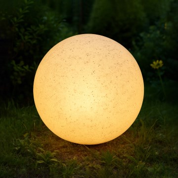 Kültéri dekoratív lámpatest LUMISTONE 1xE27/15W/230V IP65, átmérő 28 cm