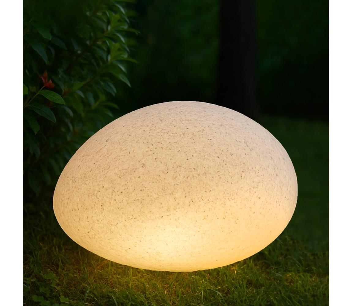 Kültéri dekoratív lámpatest LUMISTONE 1xE27/15W/230V IP65 Ø 38 cm LO