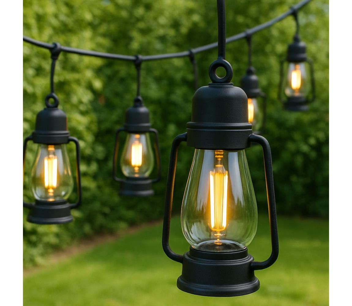 Kültéri dekoratív lánc GIRLAND 20xLED 20m IP44 meleg fehér LM