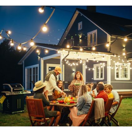 Kültéri dekoratív lánc MIMOSA 10xE27/1,3W/230V IP44 10 m