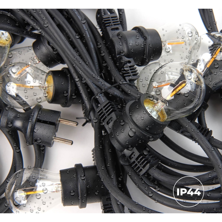 Kültéri dekoratív lánc MIMOSA 10xE27/1,3W/230V IP44 10 m