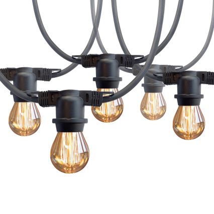 Kültéri dekoratív lánc MIMOSA 10xE27/1,3W/230V IP44 10 m