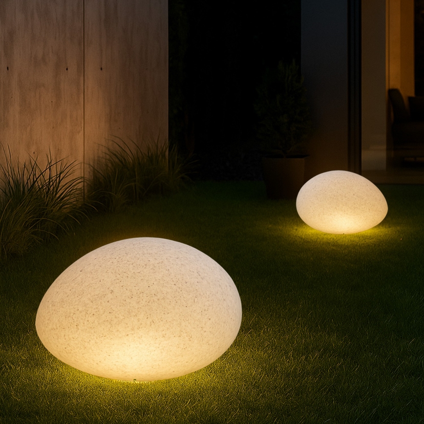 Kültéri dekorlámpa LUMISTONE 1xE27/15W/230V IP65 átmérő 26,5 cm