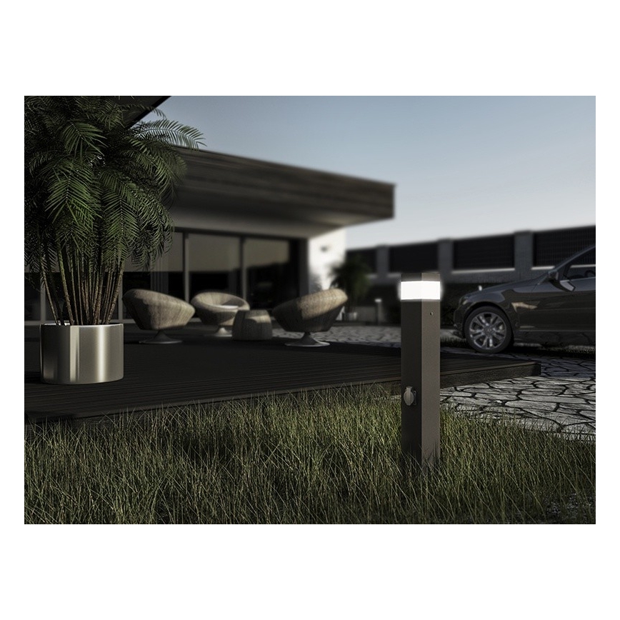 Kültéri érzékelős lámpa aljzattal GARD 1xE14/60W IP44