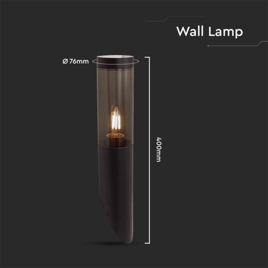 Kültéri fali lámpa 1xE27/18W/230V IP44