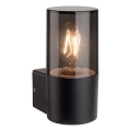 Kültéri fali lámpa 1xE27/40W/230V IP44 fekete/füstszínű
