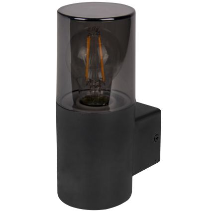 Kültéri fali lámpa 1xE27/40W/230V IP44 fekete/füstszínű