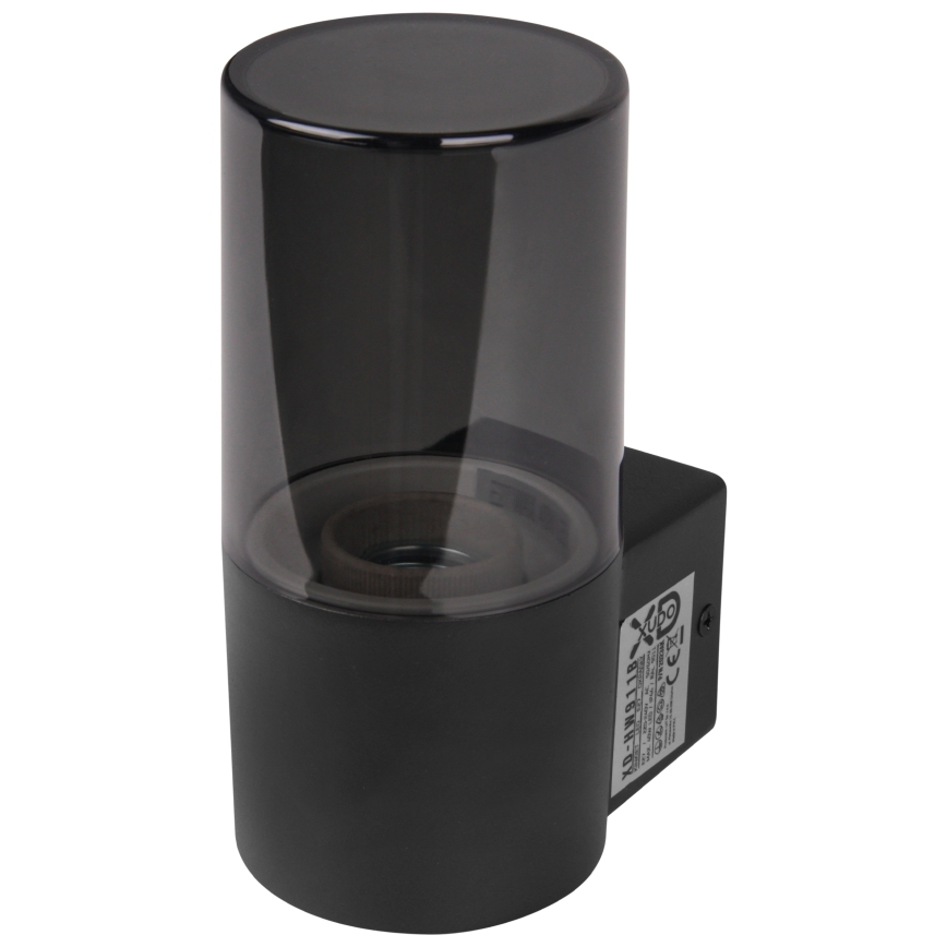 Kültéri fali lámpa 1xE27/40W/230V IP44 fekete/füstszínű
