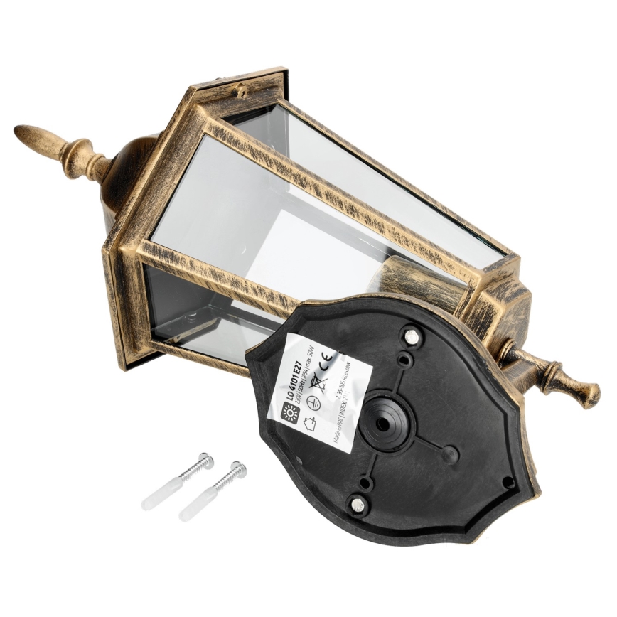 Kültéri fali lámpa 1xE27/60W/230V IP44 arany