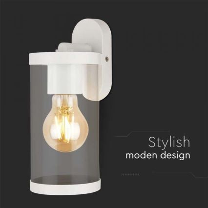 Kültéri fali lámpa 1xE27/60W/230V IP44 fehér