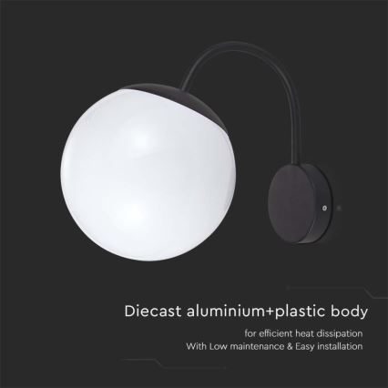 Kültéri fali lámpa 1xE27/60W/230V IP44 fekete