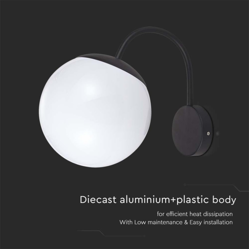 Kültéri fali lámpa 1xE27/60W/230V IP44 fekete