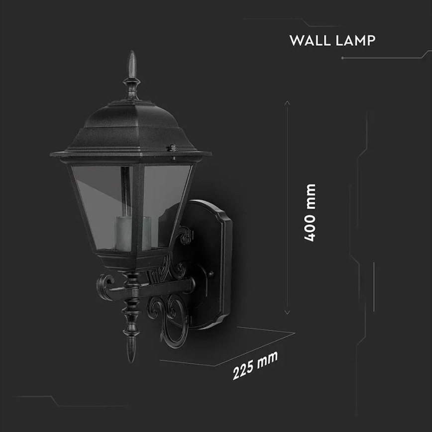 Kültéri fali lámpa 1xE27/60W/230V IP44
