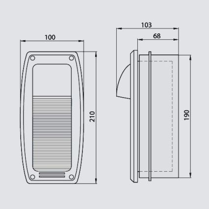 Kültéri fali lámpa 1xG9/50W/230V