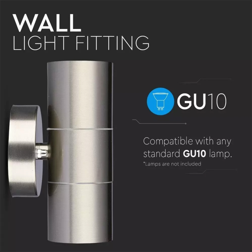 Kültéri fali lámpa 2xGU10/35W/230V IP44