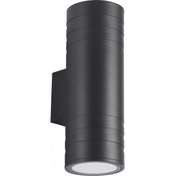 Kültéri fali lámpa 2xGU10/35W/230V IP54 kerek fekete