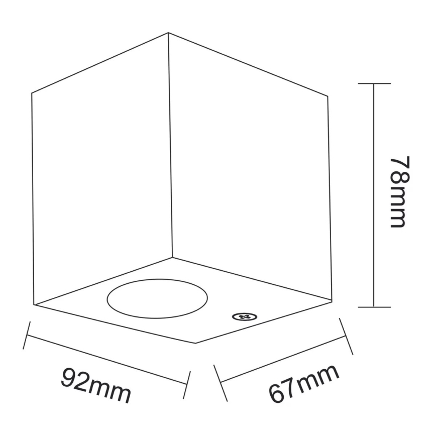 Kültéri fali lámpa BOSTON 1xGU10/10W/230V IP44