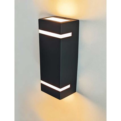Kültéri fali lámpa BRICK 2xGU10/7W/230V IP44