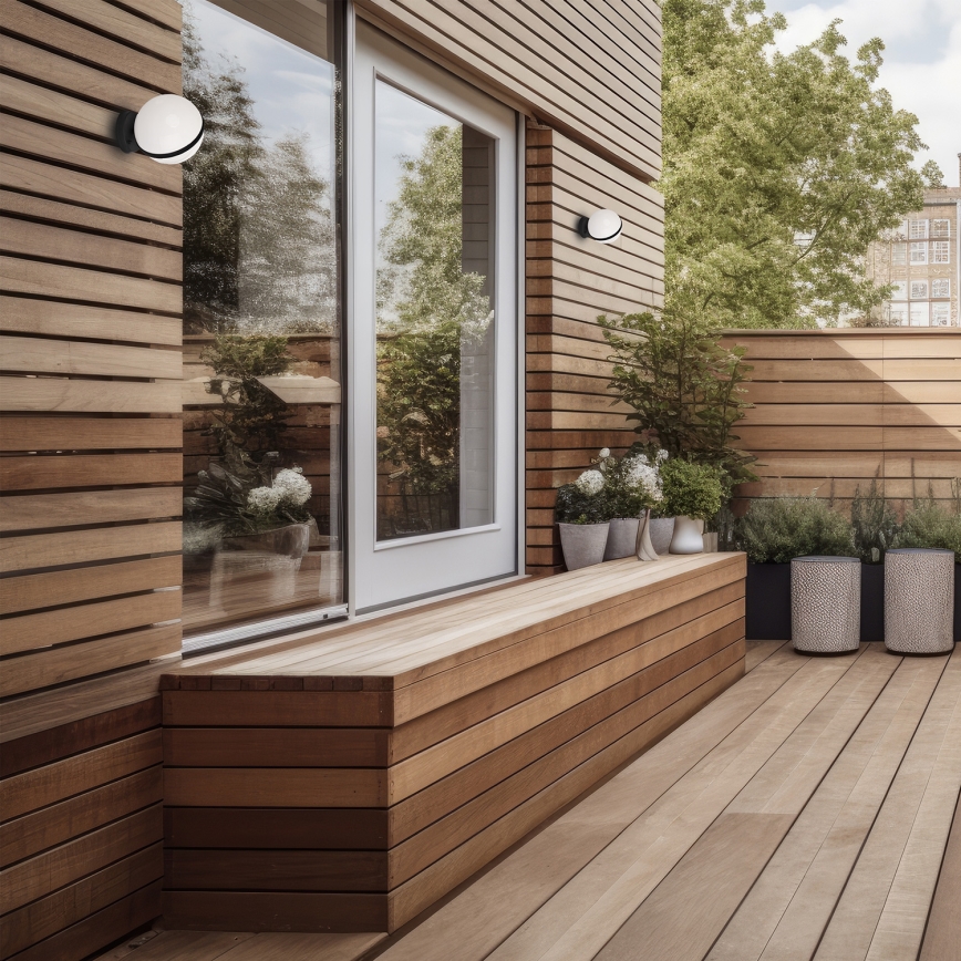 Kültéri fali lámpa CIRCULO 1xE27/40W/230V IP44