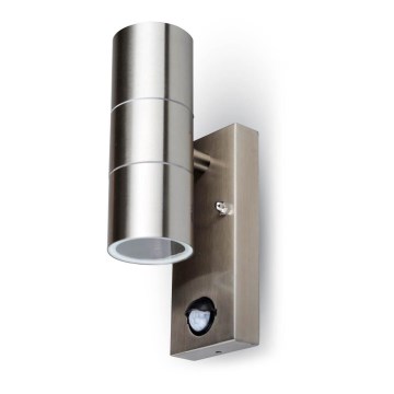 Kültéri fali lámpa érzékelővel 2xGU10/35W/230V IP44