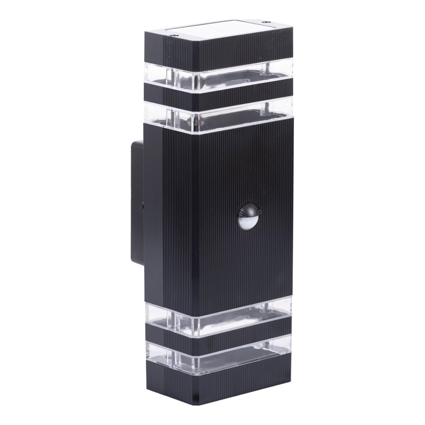 Kültéri fali lámpa érzékelővel BREZZA 2xGU10/35W/230V IP65