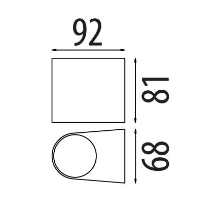Kültéri fali lámpa GUBE-R 1xGU10/7W/230V IP44