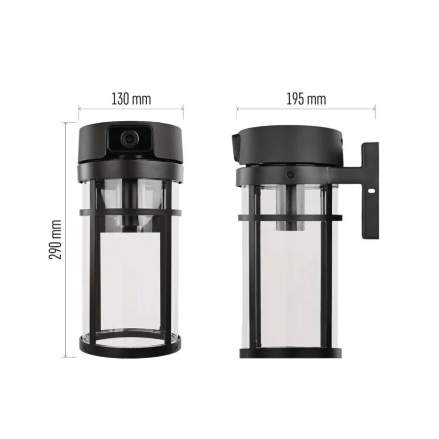 Kültéri fali lámpa kamerával GOSMART 1xE27/15W/230V Wi-Fi IP44