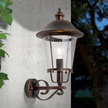 Kültéri fali lámpa KENZO 1xE27/100W/230V IP44 bronz/patinás